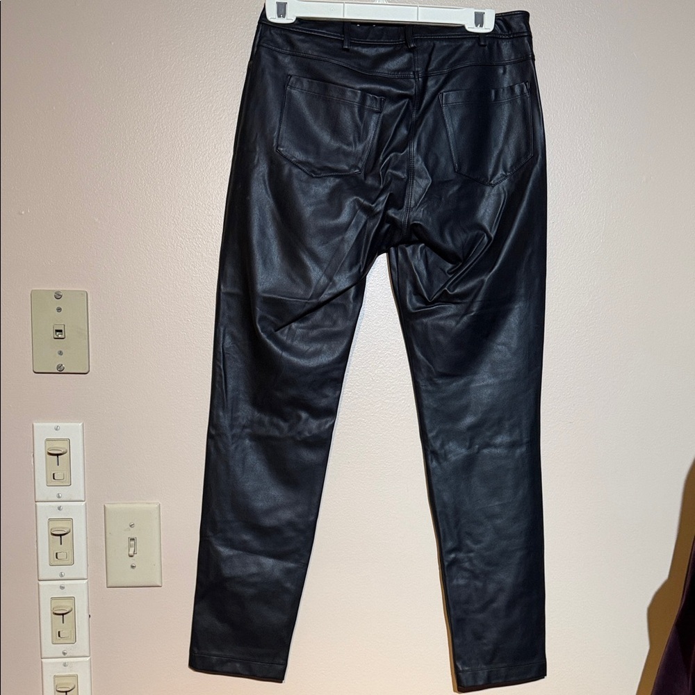 J. McLaughlin Black pleather  Pants - Picture 3 of 5